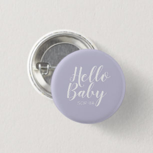 Hello Baby Klassische Babydusche Button