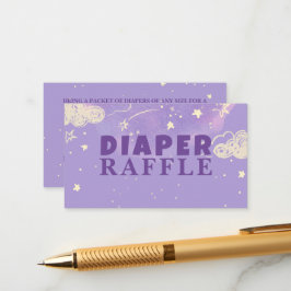 Hello Baby Lila Dream Diaper Raffle Baby Dusche Begleitkarte