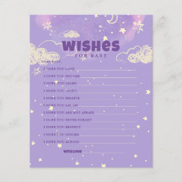 Hello Baby Lila Dream Wünsche für Babydusche