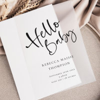 Hello Baby Modern Script Ankündigung