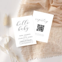 Hello Baby Modernes Minimal QR Code Kinderdusche