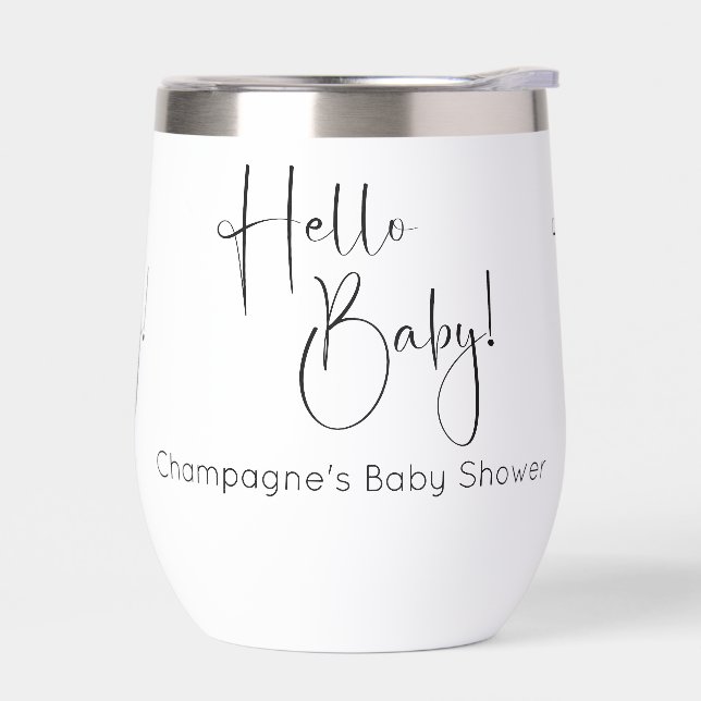 Hello Baby Modernes Script Baby Dusche (Links)