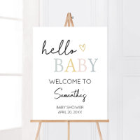 Hello Baby Neutral Minimalistisch Welcome