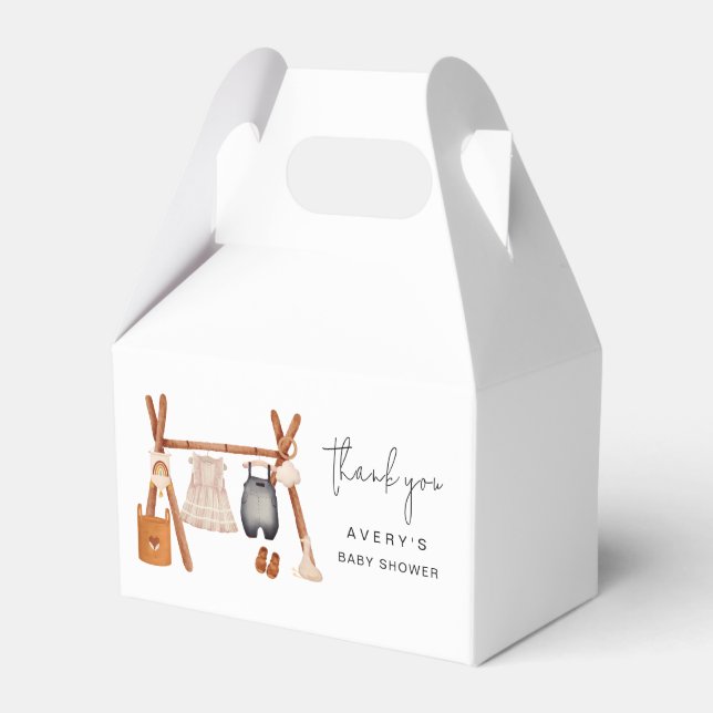 Hello Baby | Niedlich Boho Kleidung Kinderdusche Geschenkschachtel (Vorderseite)