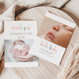 Hello Baby Niedlich Colorful New Baby Ankündigung