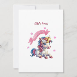 "Hello Baby Unicorn" Design Birth Ankündigung