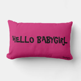 HELLO BABYGIRL PILLOW LENDENKISSEN