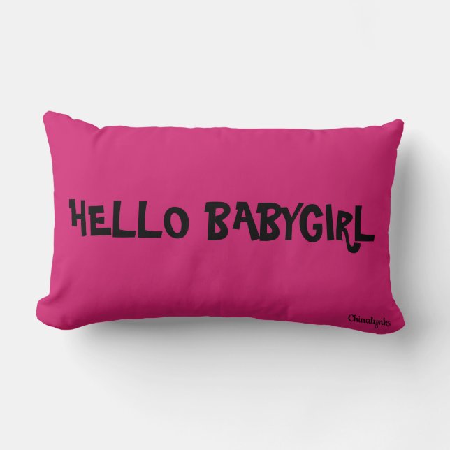 HELLO BABYGIRL PILLOW LENDENKISSEN (Vorderseite)