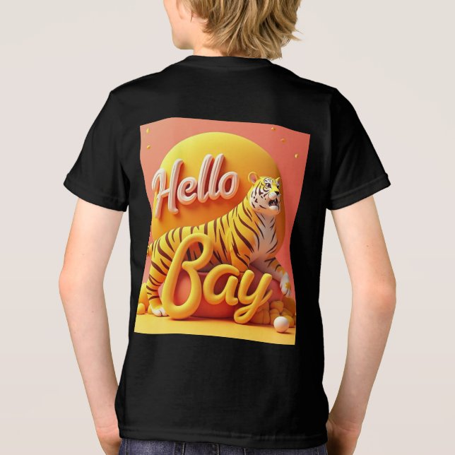 "Hello Bay - Trendy Kids T - Shirt Design" (Rückseite)