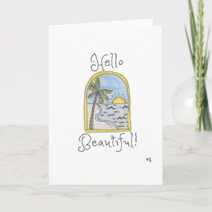 Hello Beautiful Card Dankeskarte