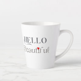 Hello Beautiful Positive Affirmation Gift Milchtasse
