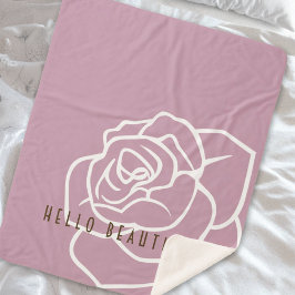 Hello Beautiful - Simple Modern Pink Rose Sherpadecke