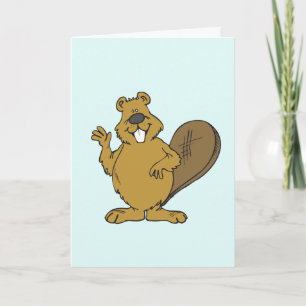 HELLO BEAVER FUNNY HELLO CARD FÜR IHN KARTE