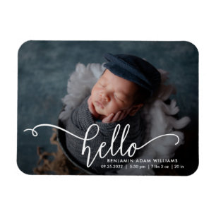 Hello Birth Announcement & Danke Magnet
