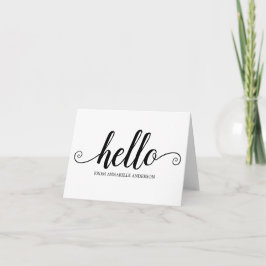 Hello Black Script Niedlich Moderne Elegante Girly