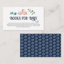Hello Boy Baby Shower Books for Baby Begleitkarte
