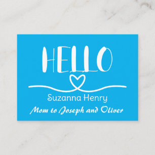 Hello Boy Mama Kontaktkarte Mommy Calling Card Telefonnummerkarte