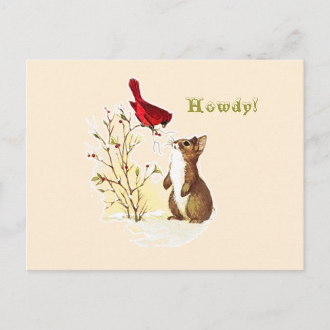 Hello Bunny Postcard Postkarte (Vorderseite)