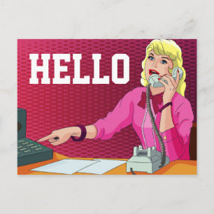 HELLO Business LADY HELLO POSTCARD Postkarte