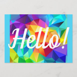 Hello Card Happy Rainbow Birthday oder Any Karte