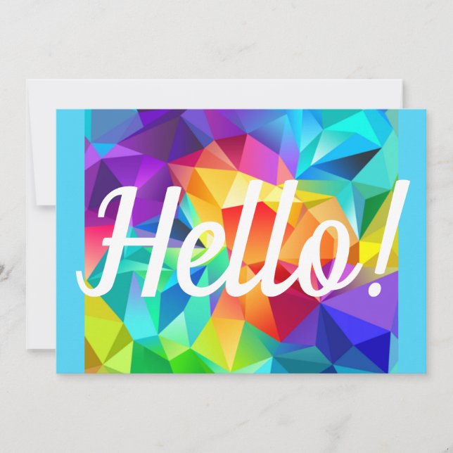Hello Card Happy Rainbow Birthday oder Any Karte (Vorderseite)