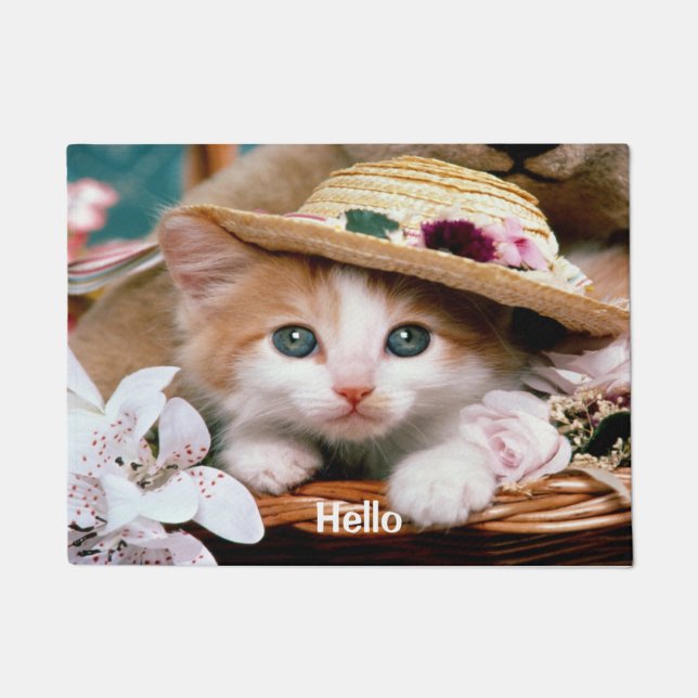 Hello Cat Fußmatte (Vorderseite)