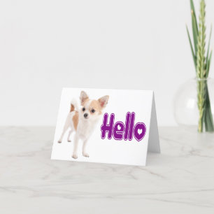 Hello Chihuahua Puppy Dog Blank Notecard Karte