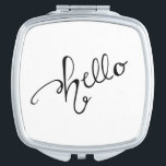 Hello Cosmetic Mirror Taschenspiegel<br><div class="desc">In meiner eigenen Handschrift,  das Werk hallo,  dass ich in diesen Druck verwandelt habe</div>