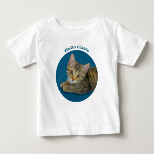 Hello cutie - cute kitty baby t-shirt