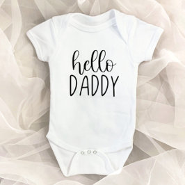 Hello Daddy Pregnancy Ankündigung für Vater Husban Baby Strampler
