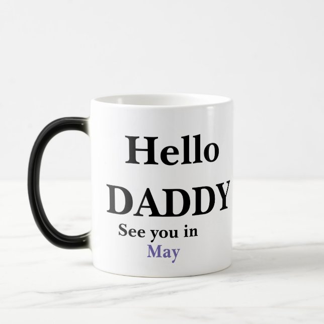 Hello Daddy Pregnancy FULL Reveal Kaffee Tasse (Links)