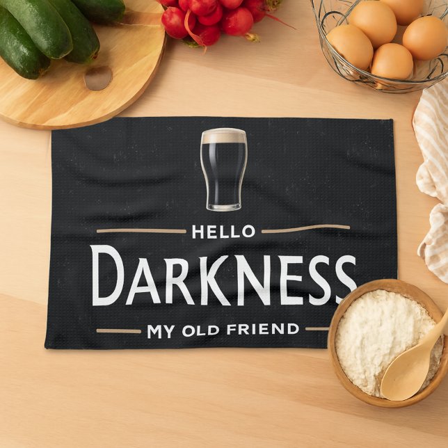 Hello Darkness My Old Friend Funny St Patricks Day Geschirrtuch (Von Creator hochgeladen)