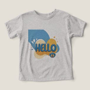 Hello Dog Cartoon Graphic T - Shirt