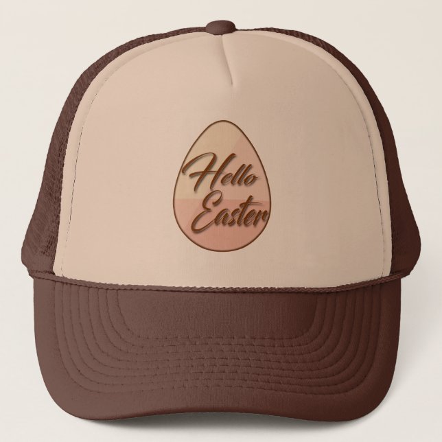 Hello Easter – Minimal Egg Design - boné Truckerkappe (Vorderseite)