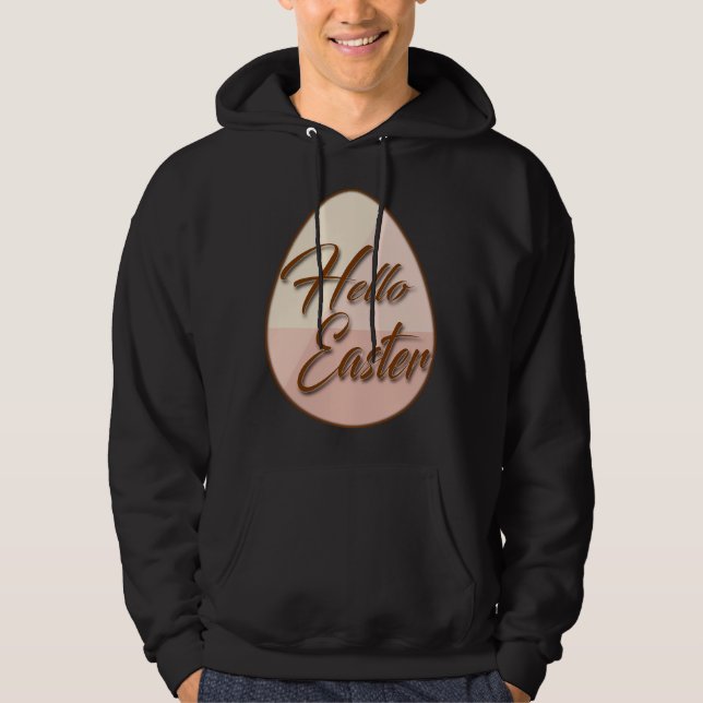 Hello Easter – Minimal Egg Design - camiseta Hoodie (Vorderseite)