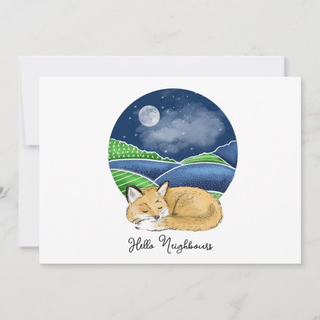 Hello, Editable We're New to the Neighborhood Invi Einladung (Vorderseite)