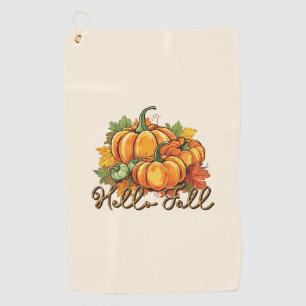 Hello Fall - Cosy Pumpkin Patch Golfhandtuch
