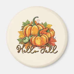 Hello Fall - Cosy Pumpkin Patch Magnet