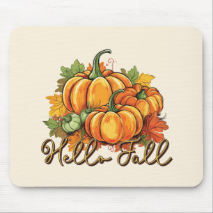 Hello Fall - Cosy Pumpkin Patch Mousepad