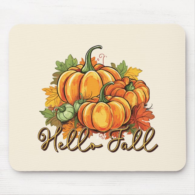 Hello Fall - Cosy Pumpkin Patch Mousepad (Vorne)