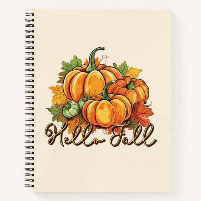 Hello Fall - Cosy Pumpkin Patch Notizbuch (Vorderseite)