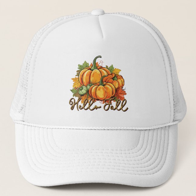 Hello Fall - Cosy Pumpkin Patch Truckerkappe (Vorderseite)