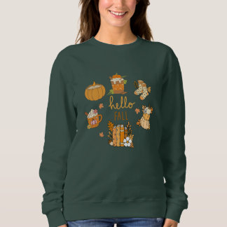 Hello Fall Cosy Sweater - Niedlicher Herbstpulli Sweatshirt