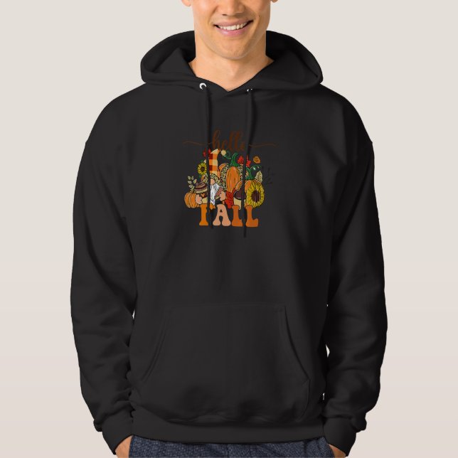 Hello Fall Gnomes  Pumpkin Leopard Autumn For Men  Hoodie (Vorderseite)