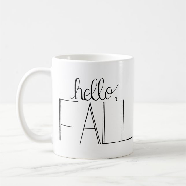 Hello Fall Handschrift Tasse (Links)