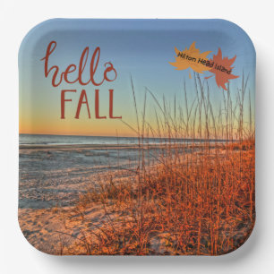 Hello Fall Hilton Head Island Beach South Carolina Pappteller