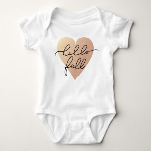 Hello Fall Liebe Heart Baby Strampler
