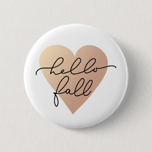 Hello Fall Liebe Heart Button
