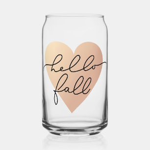Hello Fall Liebe Heart Dosenglas