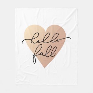 Hello Fall Liebe Heart Fleecedecke